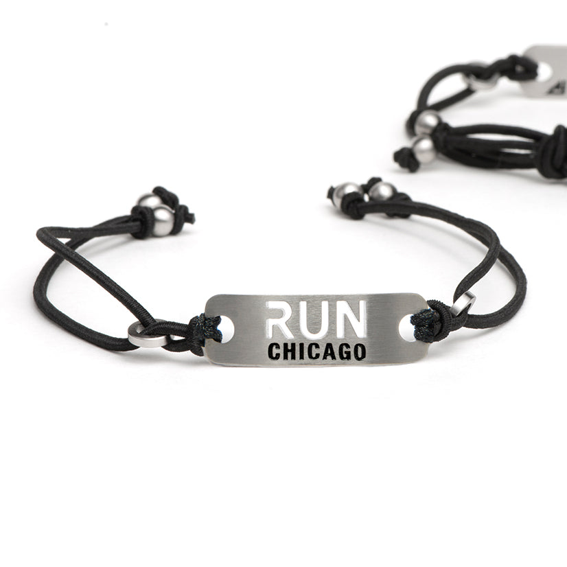 RUN CHICAGO Running Bracelet - Tie Stretch Adjustable