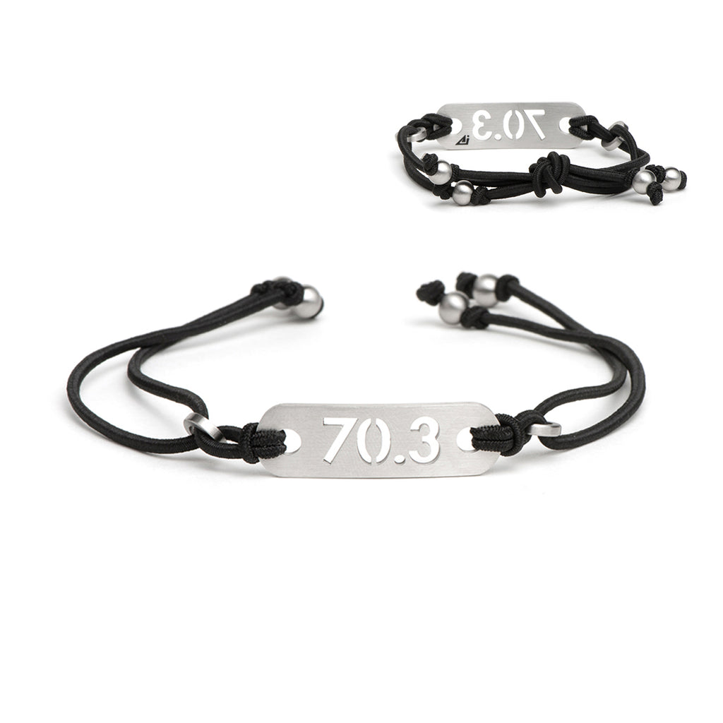 ATHLETE INSPIRED ® 70.3 Half Iron Distance Triathlon Black Bracelet