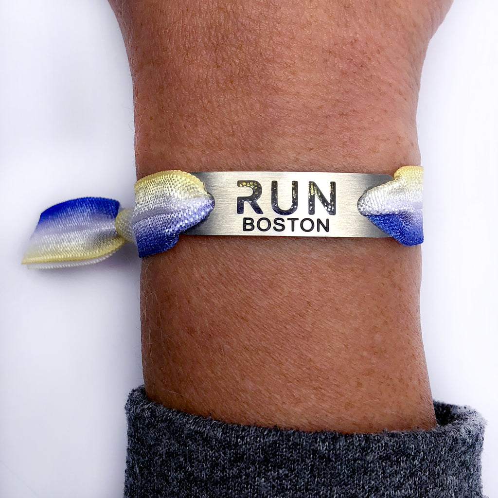 ATHLETE INSPIRED - RUN BOSTON, Unicorn Inspired Bracelet, Run Boston Bracelet, Boston Marathon Gift, Race Gift