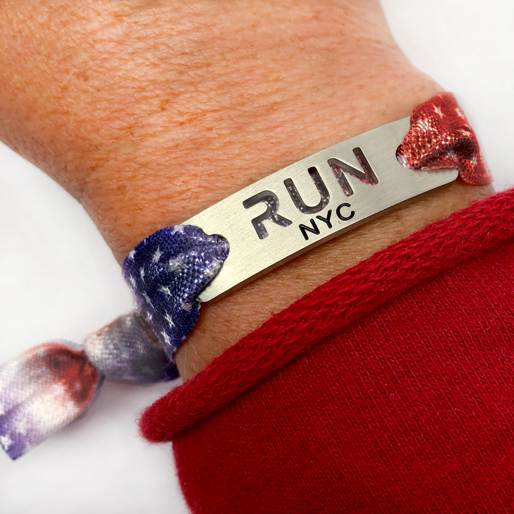 Run New York City Tie Bracelet, NYC gift, New York City Marathon Gift