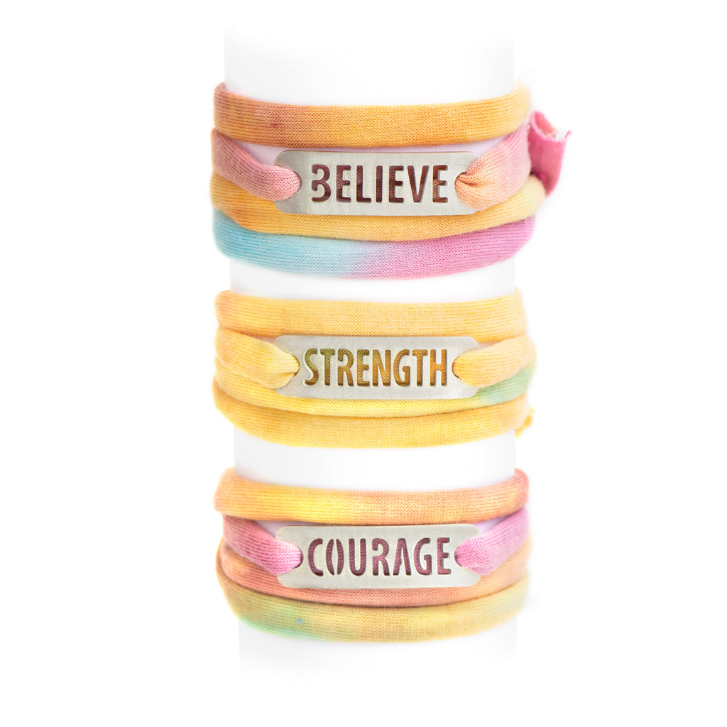 Jersey Wrap Bracelet - Pastel Tie Dye