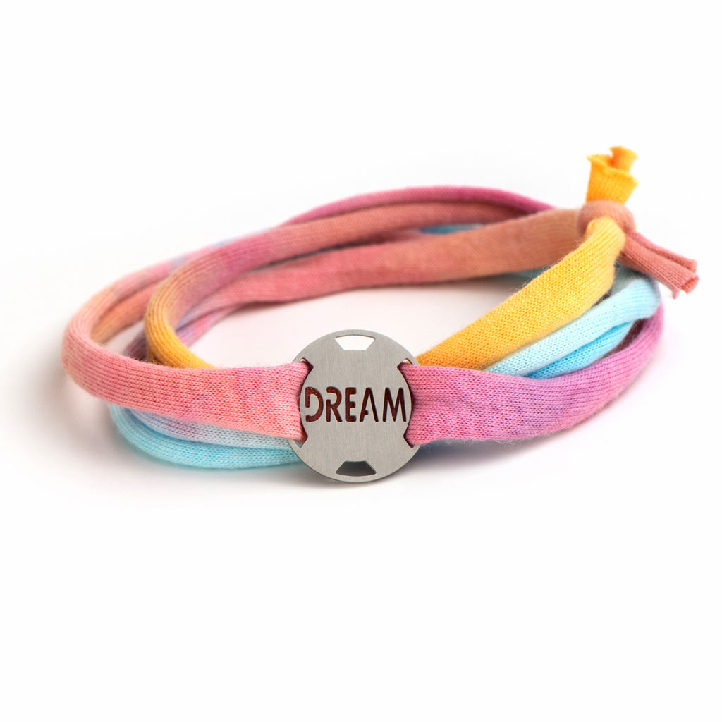 Jersey Wrap Bracelet - Pastel Tie Dye