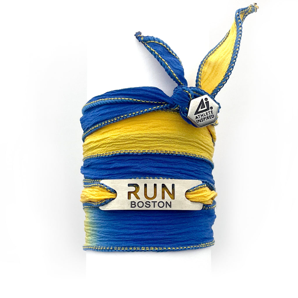 ATHLETE INSPIRED - RUN BOSTON, Unicorn Inspired Wrap Adjustable Bracelet, Run Boston Bracelet, Boston Marathon Gift, Race Gift