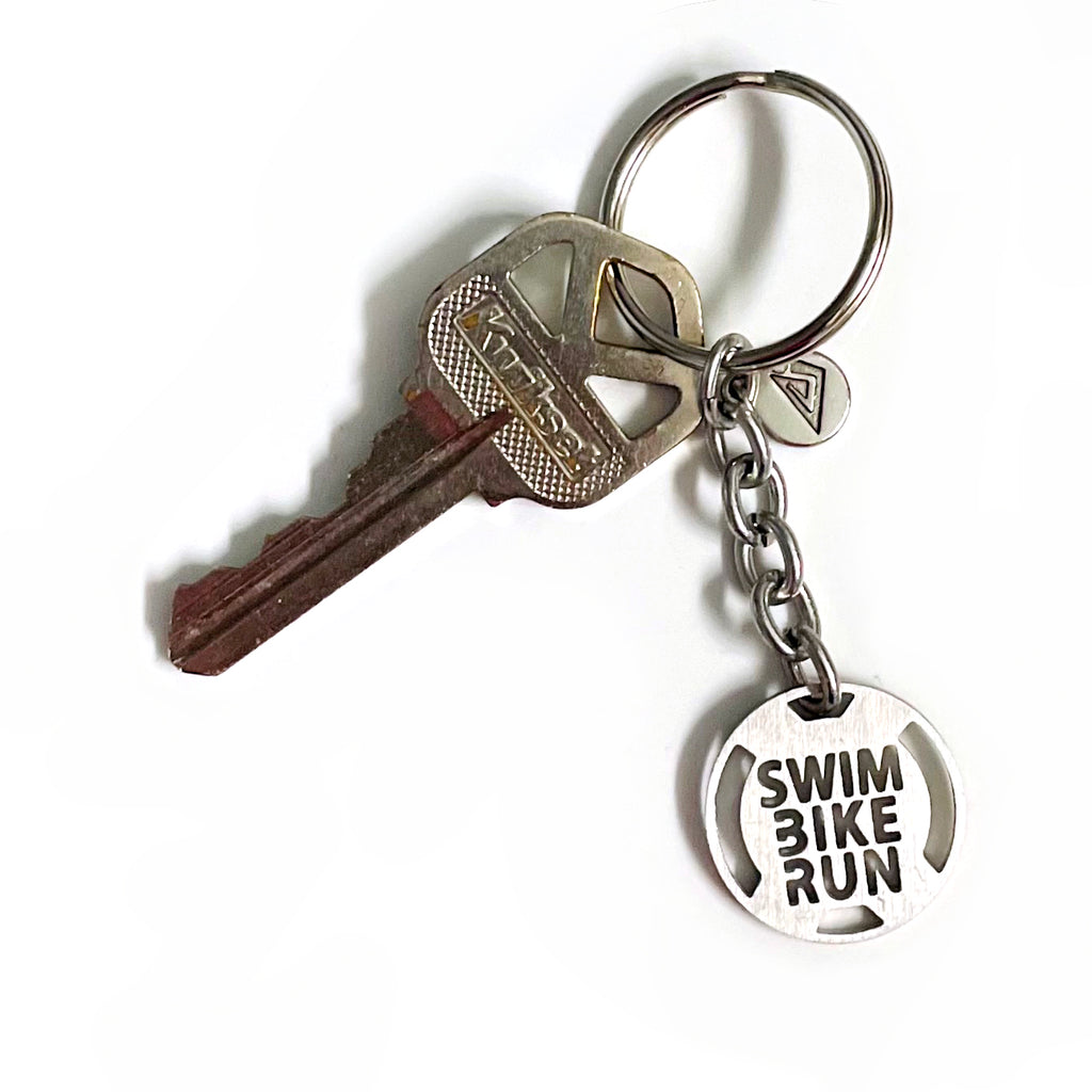 Swim Bike Run Triathlon Keychain