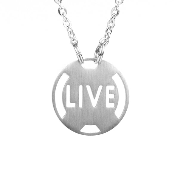 Inspirational Necklace Athlete Inspired, Motivational stainless steel jewelry, Live, Inspire, Hope Dream