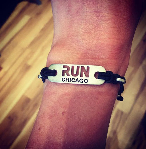 RUN CHICAGO Running Bracelet - Tie Stretch Adjustable