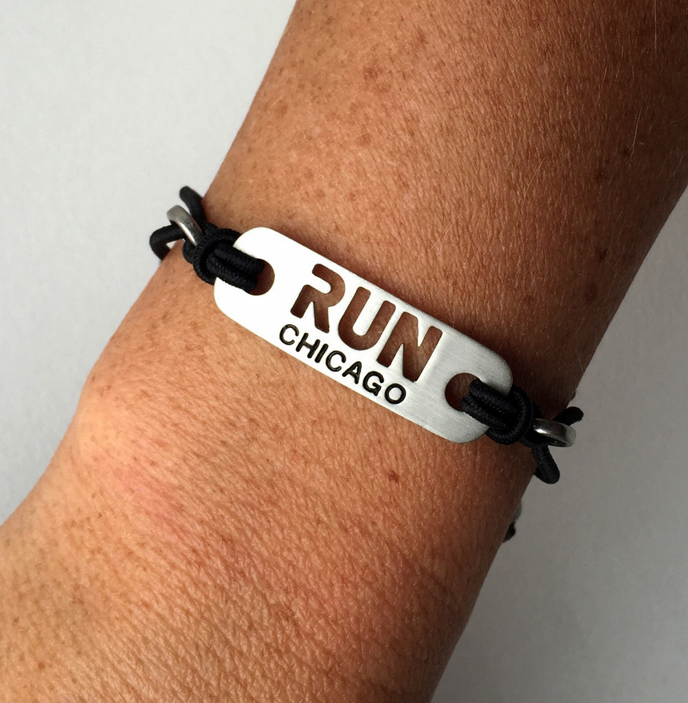 RUN CHICAGO Running Bracelet - Tie Stretch Adjustable