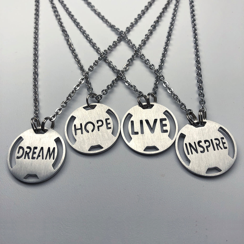 INSPIRE Stainless Steel Inspirational Necklace - ATHLETE INSPIRED Inspirational Jewelry