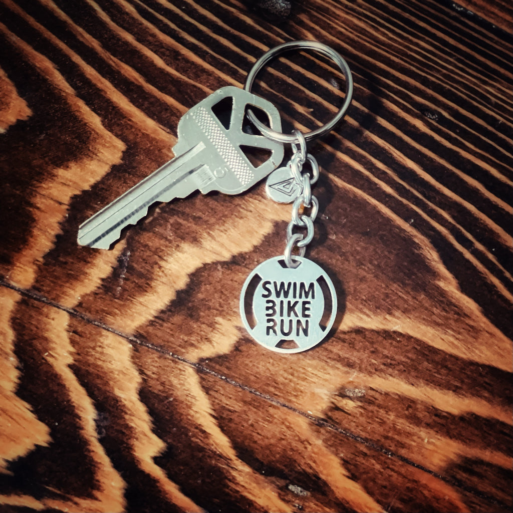 Swim Bike Run Triathlon Keychain